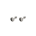 Stainless Steel Geometric Black Stud Earrings Cross Heart Oil Drip Simple Drop Earrings view 5