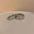 Korean Style Wrinkled Zircon Open Ring For Women view 4