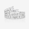 Niche Stackable Zircon Wave Ring, Versatile Fashion Finger Ring For Valentine's Day Gift view 2