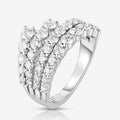 Niche Stackable Zircon Wave Ring, Versatile Fashion Finger Ring For Valentine's Day Gift view 3