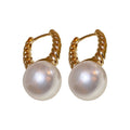 Alloy Silver Needle Pearl Flower Letter Geometric French OL Style Stud Earrings For Women view 5