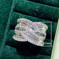 Luxury Cross Design Full Micro Pave Zircon Ring For Women European Style Prom Jewelry view 4