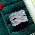 Luxury Cross Design Full Micro Pave Zircon Ring For Women European Style Prom Jewelry view 2