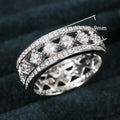 Light Luxury Full Pave Zircon Ring For Women With Niche Designer Fashion Look view 2