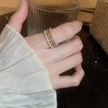 Pearl Hollow Square Zircon Open Ring For Women view 4