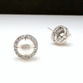 Mini Faux Pearl Earrings For Women, French Elegant Shell Pearl Stud Earrings, Commuter Accessory view 4