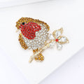 Alloy Full Rhinestone Bird Brooch For Women Suit And Coat view 3