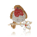 Alloy Full Rhinestone Bird Brooch For Women Suit And Coat view 5