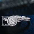 Luxury Couple Combination Ring Set, Copper Platinum Color Plated Fashion Hand Jewelry view 5