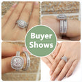 Luxury Couple Combination Ring Set, Copper Platinum Color Plated Fashion Hand Jewelry view 2