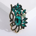Luxury Alloy Crystal Glass Brooch For Fashion Clothing Decoration view 7