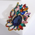 Luxury Alloy Crystal Glass Brooch For Fashion Clothing Decoration view 2