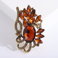 Luxury Alloy Crystal Glass Brooch For Fashion Clothing Decoration view 6