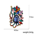 Luxury Alloy Crystal Glass Brooch For Fashion Clothing Decoration view 5
