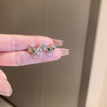 Alloy Cat Stud Earrings With Silver Pins, Minimalist Trendy Creative Animal Jewelry view 3