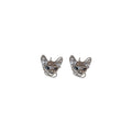 Alloy Cat Stud Earrings With Silver Pins, Minimalist Trendy Creative Animal Jewelry view 5