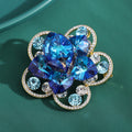 Alloy Rhinestone Flower Brooch Pin For Suits And Elegant Apparel view 3