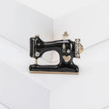 Alloy Enamel Sewing Machine Brooch For Creative Clothing Decoration view 1