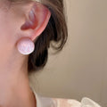 Copper Silver Needle Zircon Enamel Flower Cat Eye Stone Stud Earrings Cute Sweet Elegant Fashion Jewelry view 3