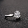 Minimalist Tiny Star Thin Ring Copper Zircon Hexagram Women's Ring Cross Border Jewelry view 3