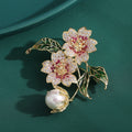 Alloy Zircon Flower Brooch Pin For Suits And Coats view 3