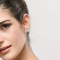Classic Vintage Full Pave AAA Marquise Zircon Five Petal Flower Stud Earrings For Women view 4