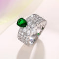 Luxury Light Water Drop Zircon Ring With Full Pave Pear Shape Floral Design For Women view 4