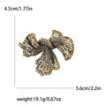 Alloy Rhinestone Ribbon Brooch Pin For Sweaters And Suits view 5