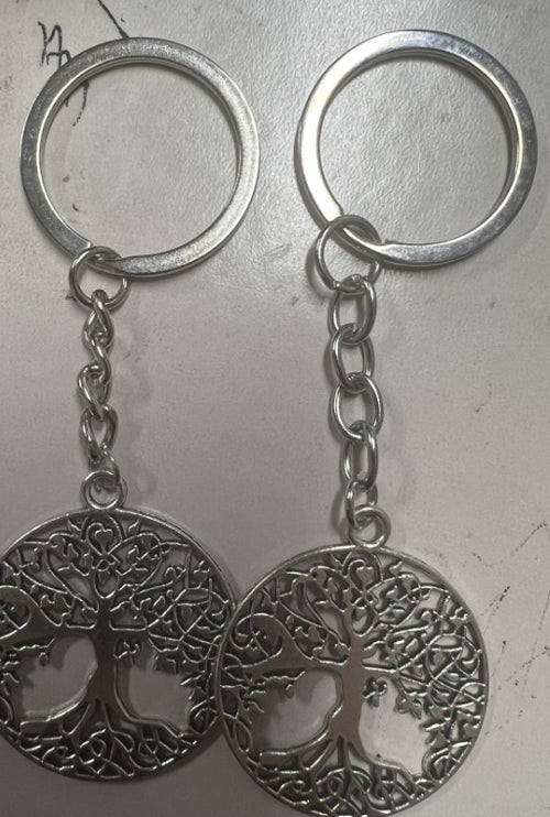 Vintage Alloy Tree Of Life Key Rings For DIY Jewelry Making Accessory Findings