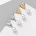 Creative Mermaid Tail Faux Pearl Drop Earrings For Women, Elegant Celebrity Style Ear Jewelry view 1