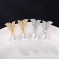 Creative Mermaid Tail Faux Pearl Drop Earrings For Women, Elegant Celebrity Style Ear Jewelry view 4