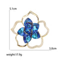 Copper Crystal Zircon Camellia Brooch Pin For Suits And Coats view 5