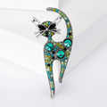 Alloy Rhinestone Cat Brooch Pin For Coats And Blazers view 4