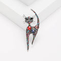 Alloy Rhinestone Cat Brooch Pin For Coats And Blazers view 3