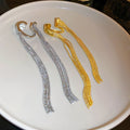 Metal Tassel Geometric Clip-on Earrings Minimalist Statement Ear Cuff Jewelry view 2