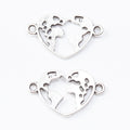 Zinc Alloy Heart Earth Charm Pendant for DIY Necklace Bracelet Jewelry Making view 2