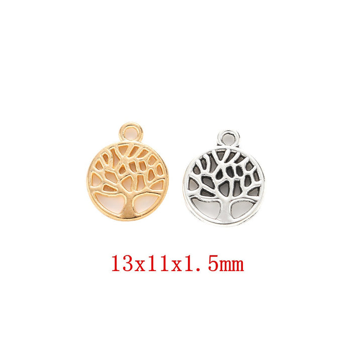 DIY Vintage Zinc Alloy Tree Of Life Pendant Charm Jewelry Accessories For Necklace Making