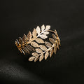 European American Metal Leaf Arm Cuff Creative Roman Branch Open Adjustable Bracelet Jewelry view 4