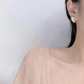 Sparkling Baroque Faux Pearl Zircon Stud Earrings Elegant Versatile Commuter Ear Jewelry view 3