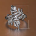 European American Plant Flower Series Leaf Index Finger Ring, Natural Fashion Women's Jewelry view 5