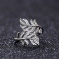 European American Plant Flower Series Leaf Index Finger Ring, Natural Fashion Women's Jewelry view 3