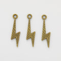 Zinc Alloy Lightning Bolt Charm Pendant for DIY Necklace Bracelet Jewelry Making view 3