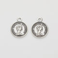 Zinc Alloy Woman Head Charm Pendant No.381510 for DIY Necklace Bracelet Jewelry Making view 3