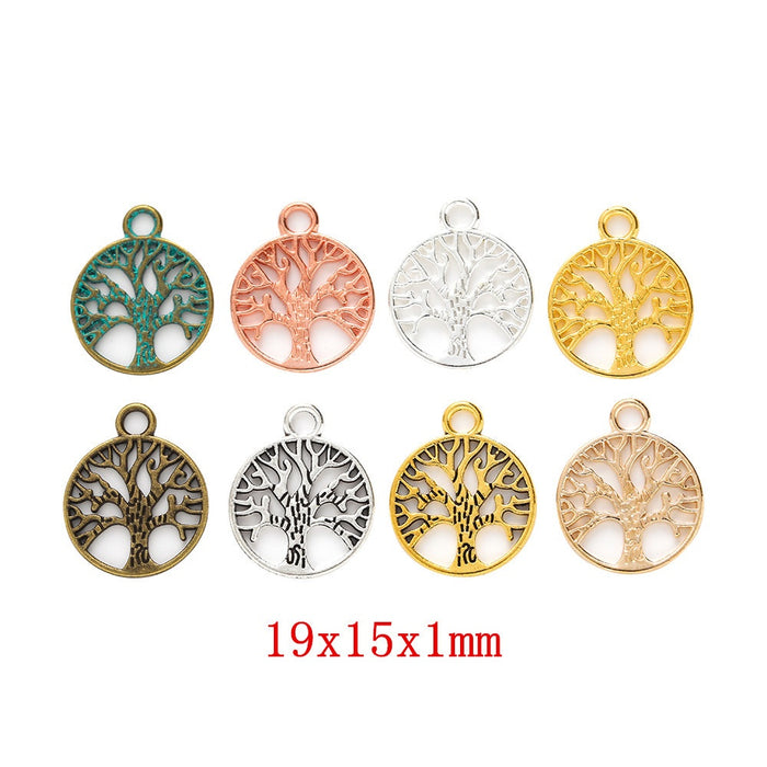 Zinc Alloy Tree Of Life Charm Pendant No.366124 for DIY Necklace Bracelet Jewelry Making
