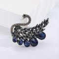 Crystal Rhinestone Alloy Swan Brooch Pin For Coats And Apparel view 2