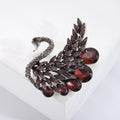 Crystal Rhinestone Alloy Swan Brooch Pin For Coats And Apparel view 3