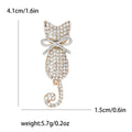 Alloy Rhinestone Bow Cat Brooch Pin For Cute Apparel Decoration view 6