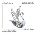 Alloy Abalone Shell Swan Brooch For Fashion Animal Clothing Accessories view 5