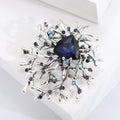 Vintage Crystal Glass Flower Brooch Pin For High-End Apparel view 3