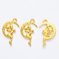 Zinc Alloy Moon Angel Charm Pendant for DIY Necklace Bracelet Jewelry Making view 5